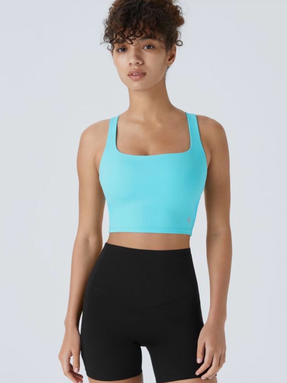 SoftlyZero™ Airy Square Neck Backless Crisscross Cropped InstantCool Yoga Tank